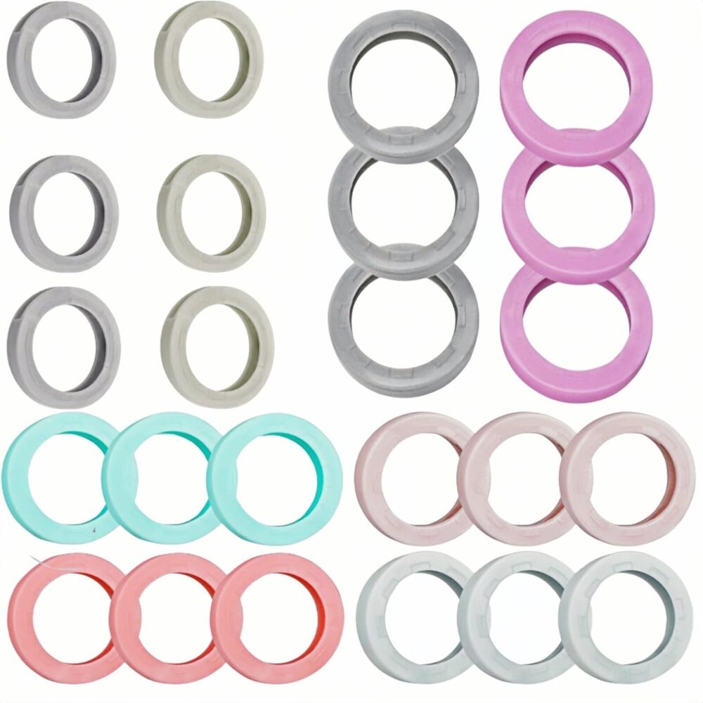 4800 24 Pcs Key Caps, 0.9 Inch Round Soft Stretchy Key Covers, Colorful Key